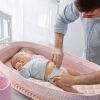 Baby Changing Basket, Handmade Woven Cotton Rope Moses Basket, Changing Table Topper with Mattress Pad(Beige&Pink)