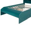 Wood Full Size Platform Bed with 2 Drawers, Storage Headboard and Footboard, Dark Green(Expected Arrival Time: 1.28)