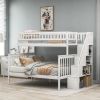 Twin over Full Stairway Bunk Bed with Storage