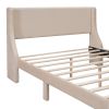 Queen Size Storage Bed Velvet Upholstered Platform Bed with a Big Drawer
